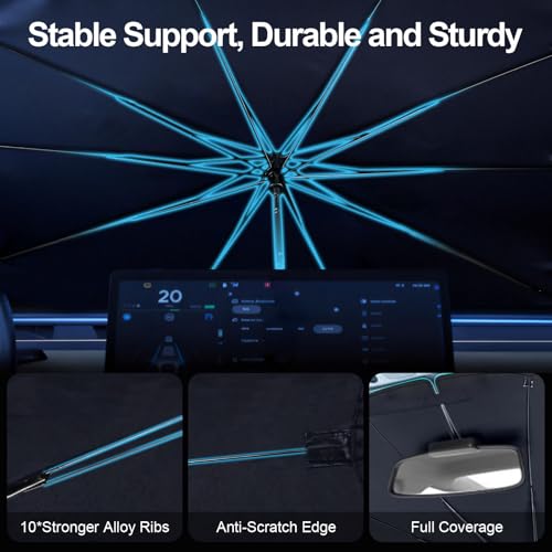 Upgrade Windshield Sun Shade Umbrella, Foldable Car Sun Shade Windshield, Block Sunlight and Heat, Keeping Interior Cool, Protecting Upholstery (Medium) - size: Medium