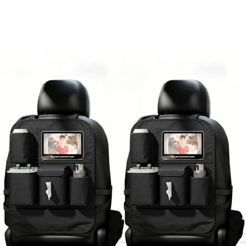 XDV Car Seat Organizers,Multi-functional Back Seat Protectors, Storage Pouches, Child kicking prevention and Tray Holders Kick Mats Back (for Cars, Kids,and Rear Seats) (Black, 2 Pack) - size: 2 Pack