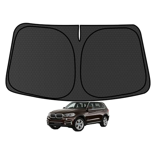 X5 Customized Windshield Sun Shade for 2014 2015 2016 2017 2018 X5 (Fit for M Sport | xLine) Front Window Sunshade Visor Protector Foldable Blocks UV Rays Keep Car Cooler Accessories - size: For X5 2014-2018