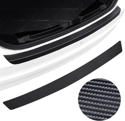 Anti-Scratch Rear Trunk Door Sill Protector for Honda Pilot 2016-2025 2026, Carbon Fiber Trunk Door Sill Protection Strip Sticker, Rear Bumper Guard Protector (90 * 7cm)