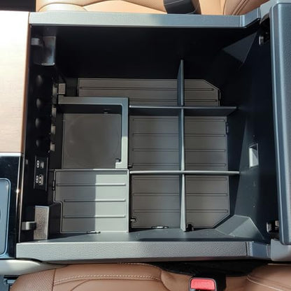 Vehicle OCD - Center Console Organizer for Toyota Tundra (2022-2026) / Toyota Sequoia (2023-2026) – Made in USA - NOT Compatible with Center Console Safe - SLX178 - size: 2022-2026, style: Center Console Organizer