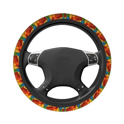 Building Blocks Steering Wheel Covers Non Slip Neoprene Universal 15 Inch Steering Wheel Protector Car Cover for Men Women - color: Building Blocks