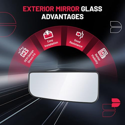 BDFHYK Mirror Glass Compatible with 2015-2021 F-150, 2017-2022 F-250 F-350 F-450 Super Duty Side View Exterior Mirror with Backing Plate, Replaces FL3Z17K707V, Heated (Left Lower Side) - size: Left Driver Side, style: 2015-2021 F-150