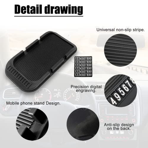 Anti-Slip Gel Pad Car Dashboard Stand for Navigation Cell Phone, Black