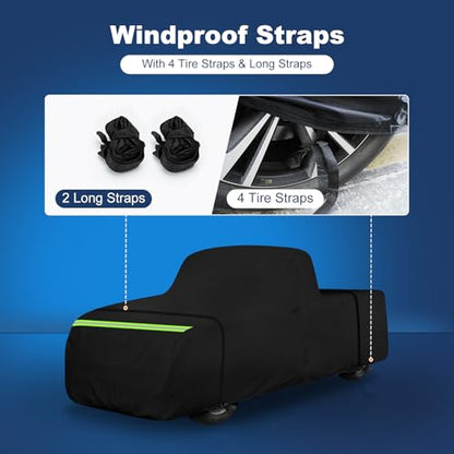QUNSUNUS Car Cover for Chevy 3100 2 Door 1946-1957, Waterproof 3100 Car Covers with Cotton Lining, 3100 Truck Cover with Straps and Zipper for Wind, Sun and Dust Protection - size: for Chevy 3100 1946-1957