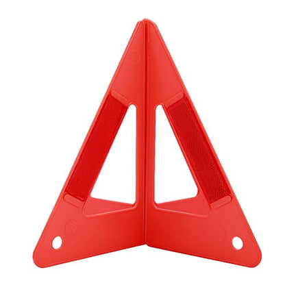 Aramox Triangle Warning Sign,Red Portable Car Emergency Breakdown Reflective Warning Safety Road Stop Sign Foldable