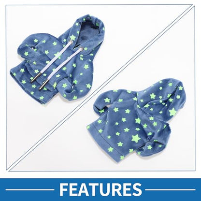 Universal Shift Knob Cover Star Glow in the Dark Pattern Gearstick Hoodie Shifter Lever Knob Hoodie for Car RV Truck SUV Fabric Blue - color: Blue