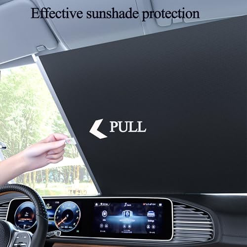 No Drilling Retractable Roller Window Shades (2 Pack), Suction Cups Window Shade Removable Blackout Window Cover Easy to Install for Living Room Bedroom Car Window Office Bathroom (19.6"x49") - size: 19.6"x49"