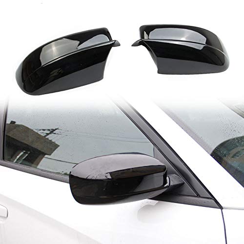 Crosselec Bright Black Side Door Mirror Cover Molding Trim for Dodge Charger 2011-2021 for Chrysler 300 300C 2011-2022 (Bright Black) - color: Bright black