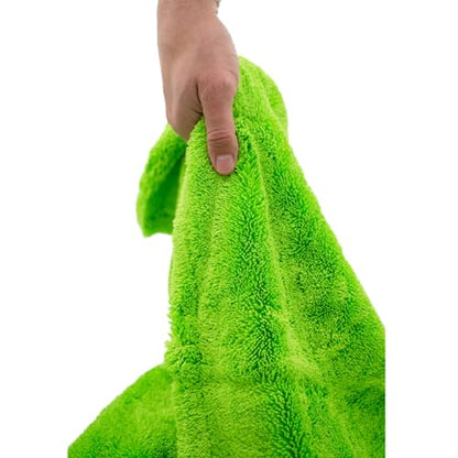 THOR GOAT 1800 Drying Towel (Green) – Premium Korean Microfiber Car Drying Towel – Ultra Plush Twist Loop Design – Super Absorbent, Lint-Free, 28x28, 1800 GSM – Professional Auto Detailing Towel - color: Green