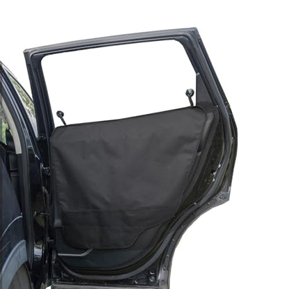 Dog Car Door Protector - Universal Fit for SUV/Sedan/Truck, Waterproof 600D Oxford Cloth Car Door Covers for Pet, Protects Vehicle Doors from Scratching, Drool & Dirt (Black)
