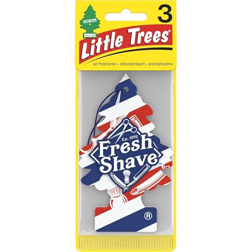 Little Trees Car Air Freshener 6-Pack (Fresh Shave) - size: 6 Count (Pack of 1)
