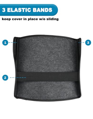 Center Console Cover for Dodge Ram 1500 2019-2026, Bucket Seat, Vinyl Leather Interior Accessories, Car Armrest Cushion Pad, Anti-Scratch, Black-Blue Stitch - color: black-blue stitch