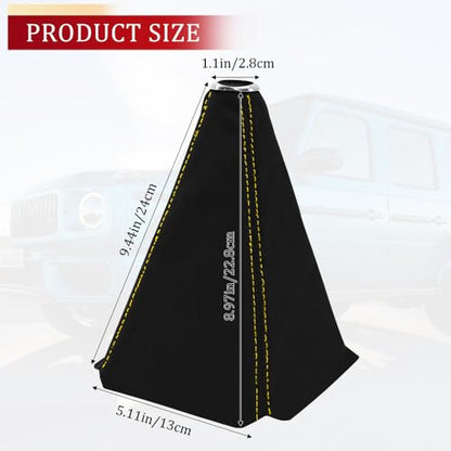 Car Shift Boot Cover, Stick Shift Cover, Suede Leather Manual Automatic Car Shifter Lever Knob Dust Protector, Dustproof Gear Shift Protection Sleeve Gaiter for Sedan Truck (Black Yellow) - color: Black Yellow