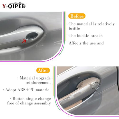 Car Door Handle Key Cover Keyhole Protector Cap Lock Access Replacement for BMW Z4 X3 X4 X5 X6 X7 3 4 5 6 8 Series OE# 8089701 7470565 7470575 (Charcoal Black) - color: Charcoal Black