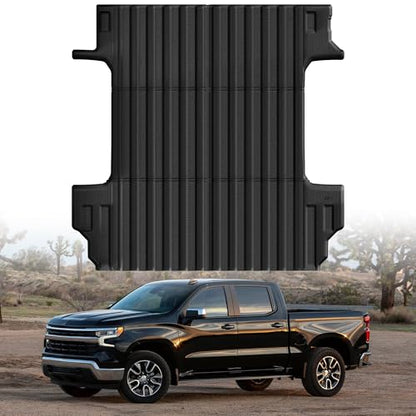 Truck Bed Mat Bed Liner Compatible for 2019-2026 Chevrolet Chevy Silverado 1500 | GMC Sierra 1500 (Only Fit 5.8FT, 69.92" Bed), Not Fit Drop-in Liner - style: 1) 2019-2026 |Slv&Sra 1500 Bed Mat (5.8FT,69.92" Bed)