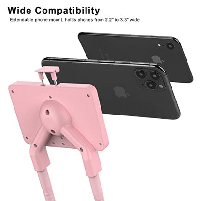 B-Land Cell Phone Holder, Universal Mobile Phone Stand, Lazy Bracket, DIY Flexible Mount Stand with Multiple Function - color: Pink