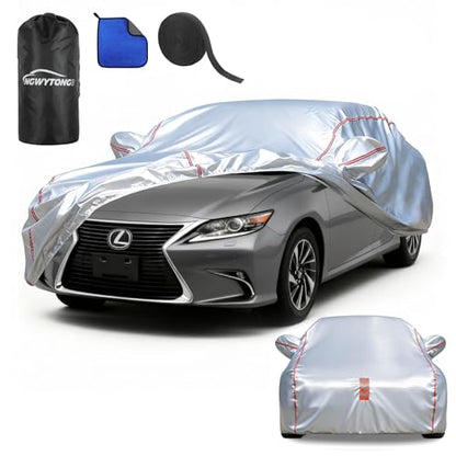 Car Cover Waterproof All Weather for Lexus ES 2001-2025,All-Around Fastening and 4 Upgrades, 30s Quick-Install for Car Cover - size: 4（for Lexus ES）