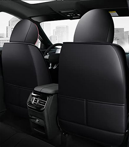 Car Seat Covers Front Seats, Super Luxurious Heavy Duty Waterproof Leather Automotive Vehicle Cover for Cars SUV Pick-up Truck, Universal Non-Slip Seat Car Accessories (2 PCS Front/Pink Black) - color: 2 PCS Front/pink black