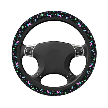 Colorful Stars And Moon Elastic Steering Wheel Cover Universal 15 Inch - color: 5