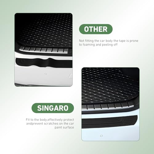 Car Trunk Edge Protector Strip, Self-Adhesive Rubber Trunk Edge Guard, Scratch-Resistant Cut-to-Fit Tailgate Sill Protector, Universal for Most Cars, SUVs & Trucks