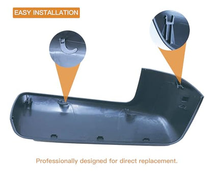 Mirror Cover Cap Trim Compatible with 2019-2024 Chevy Silverado 1500, GMC Sierra 1500 Carbon Fiber - color: Carbon Fiber