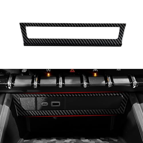Car ABS Carbon Fiber Center Console USB Panel Sticker Cover Interior Trim Decal for Chevrolet Colorado/GMC Canyon 2023 2024 2025 2026 Accessories - color: Usb Panel