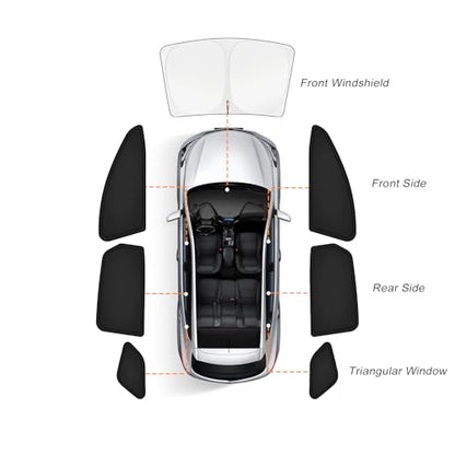 KUST Car Window Shades for BMW X3 2025-2026 Windshield Sun Shade Side Window Cover UV Block Privacy Protection X3 Accessories for Camping Blackout Rear Back Full Set 7PCS - size: FOR | BMW X3 2025-2026 (7pcs)