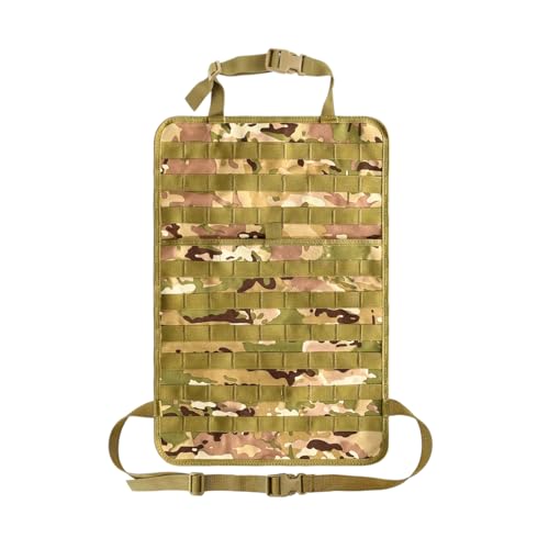 Car Seat Back Organizer, Tactical MOLLE Sag Proof Vehicle Panel Backseat Cover Protector, Universal Molle Nylon Storage Bag Seat Back Hanger Pad for Car Truck SUV Pickup (Camouflage CP) - color: Camouflage CP