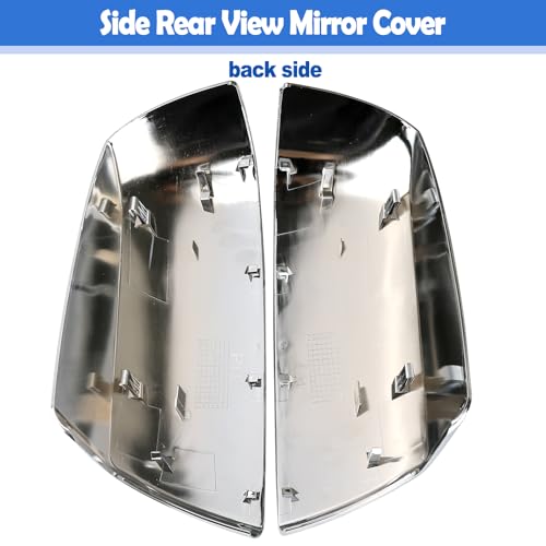 Osompar Chrome Outer Rear View Mirror Cover Cap Front Driver Passeger Side for Toyota Tundra 2007-2021 Toyota Sequoia - color: Chrome