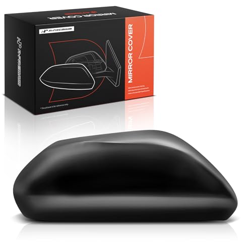 A-Premium Passenger Side Rearview Mirror Cover Cap - Compatible with Toyota Camry 2018-2024, Avalon 2019-2022 - Smooth Black, with Turn Signal Hole - style: Right Passenger Side