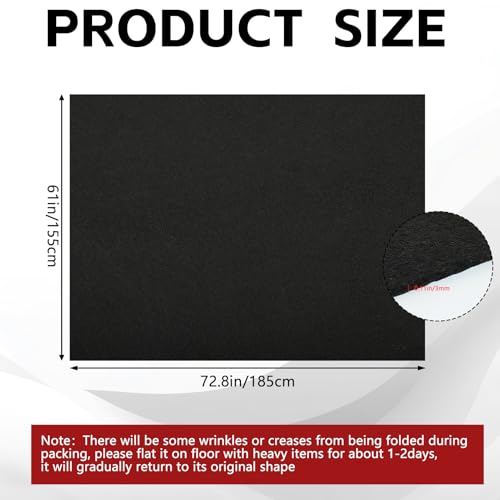 Universal Cargo Liner Mat, 61" x 72.8" Felt Cargo Liner Trunk Mat with Non Slip Backing, Protective Dog Seat Cover to Protect Vehicle Interior for SUV Trucks Vans and Cars, Waterproof