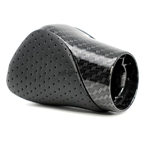 Gear Shift Knob Shifter for Lexus ES GS GX is NX RC RX 200t 300 350 3450h 450hL 350L (Punched Black Leather/Carbon Pattern) - color: Punched Black Leather / Carbon Pattern