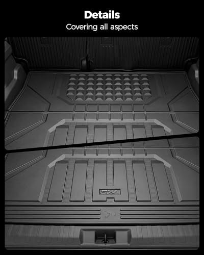 3W Cargo Mat for Toyota 4Runner 2025 2026 5 Seats(Not fit Hybrid), All Weather TPE Custom Fit Trunk Mat & Backrest Mat for SR5/TRD/Limited 6th gen 4 Runner - style: 6. 4Runner Gas 5Seat|25-26|Trunk Mat&Backrest Mat
