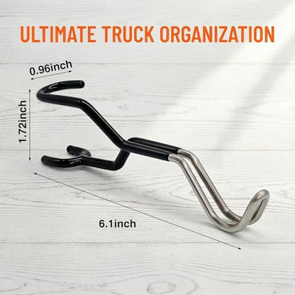 Hard Hat Holder for Truck, Hard Hat Hanger for Truck, Car Seat Hooks for Headrest, Organizer for Safety Vest, Jackets, and Bags, 6.1 x 1.72 in