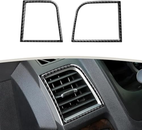Car Side Air Vent Sticker Carbon Fiber Decal Interior Trim Cover for Ford Explorer Sport 2010-2015 Accessories - color: Side Air Vent