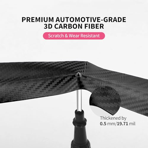 Carbon Fiber Vinyl Wrap for Cars Door Protector Edge Guards 0.5mm Thick 33ft Length Multi Width Options Universal Fit Hood Trunk Dashboard Motorcycle More (1.2In x 33Ft) - size: 1.2In x 33Ft (0.5mm)