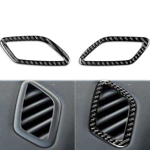 Generic Auto Dashboard Both Sides Air Vent Wind Outlet Defogger Frame Sticker Real Carbon Fiber Interior Trim Accessories Compatible with Benz CLA C117 2014-2018 GLA X156 2015-2019 Black, BM8112 - color: Dashboard Both Sides Air Vent Wind Outlet Defogger