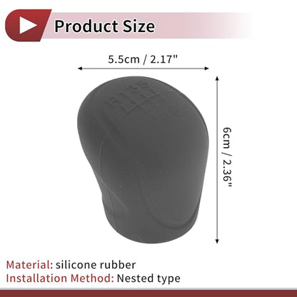 Gear Shift Knob Cover Universal for Car SUV Truck RV Insert Stick Shifting Handle Protector Silicone Grey - color: Gray