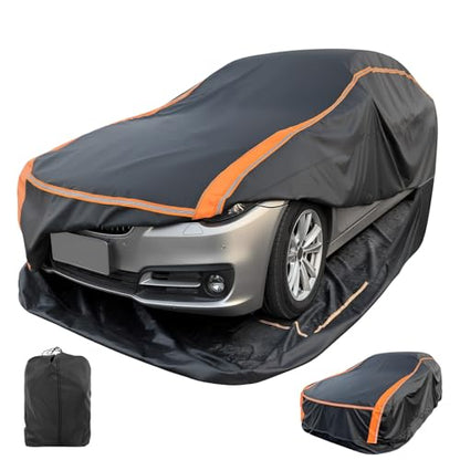 Patented Fully Enclosed Car Cover Waterproof All Weather 2-in-1 for Ford Mustang,Dodge Challenger/Charger,Model 3,Camaro Automobiles Universal Fit Sedan/Coupe/Cabrio Length 186-208 in. Exterior Covers - size: 4.Fit Sedan/Coupe/Cabrio Length 186-208 Inch