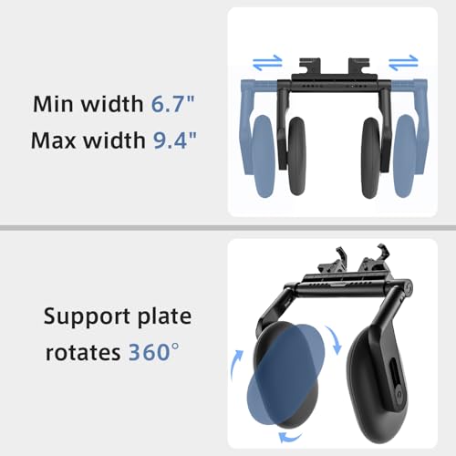 Car Headrest Pillow, 4-Way Adjustable Car Headrest,Thickened Memory Foam Road Pal Headrest, Neck Support Pillow, U- Shaped Design, Travel Car Sleeping,Suitable for Kids and Adults - color: Black