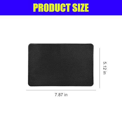 Car Dashboard Anti-Slip Silicone Pad, 7.87'' x 5.12'' Black Grid Sticky Adhesive Mat, Car Grasping Pad, Multifunctional Gripping Mat for Phones, Keys, Sunglasses, Coin, Electronic Devices (20×13 CM) - size: 7.87'' x 5.12''
