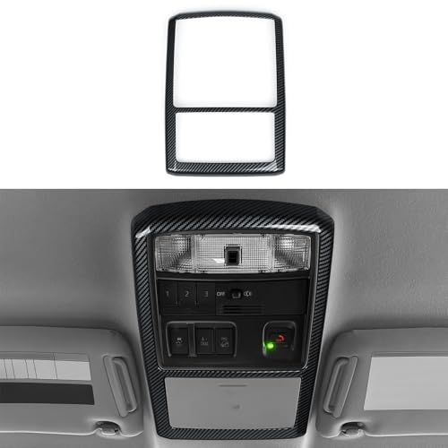 Car Reading Light B ABS Sticker Carbon Fiber Decal Cover Interior Trim Accessories for Toyota 4Runner SUV 2010-2025 Black - color: Reading Light B