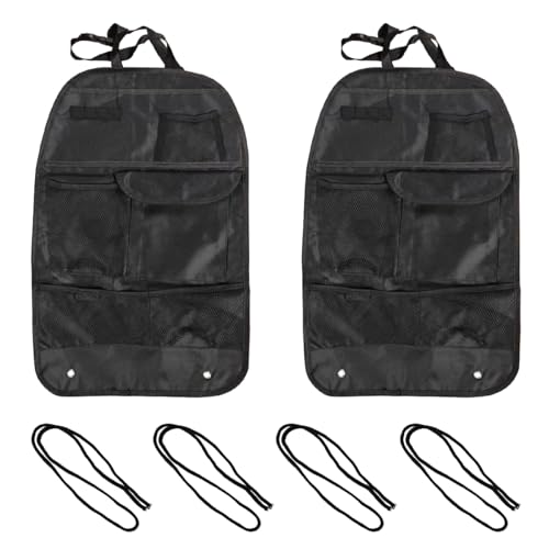 Car Backseat Organizer with 7 Storage Pockets, Waterproof Auto Seat Back Protector Kick Mat for Kids Toddlers, Large Capacity Universal Travel Accessories, Keep Vehicles Organized & Tidy (2PCS) - size: 2PCS