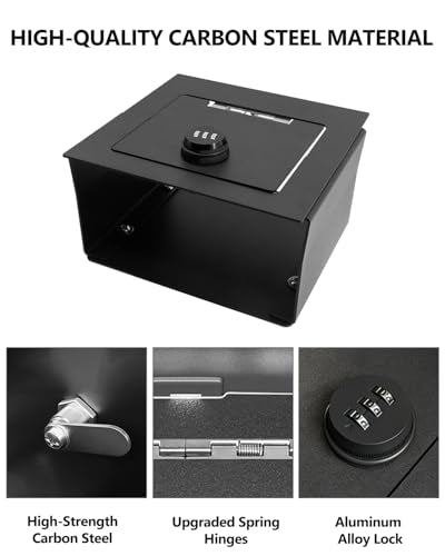 Center Console Safe Lock Box for Toyota 4runner 2025 2026 Accessories No Drill Anti-Theft Armrest Security Organizer with 3-Digit Combination Lock Carbon Steel Safe Vault Replacement - size: Toyota 4runner Safe Organizer