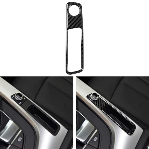 NVCNX Real Carbon Fiber Compatible with Audi B9 A4 S4 2017-2025 / A5 S5 RS5 2018-2025 2019 2020 2021 2022 2023 2024 Car Center Console Volume Control Panel Cover Sticker Interior Trim Accessories 1PC - color: Console Volume Control Panel