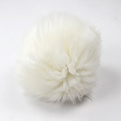 Yontree Fashion Fluffy Steering Wheel Covers for Women/Girls/Ladies Australia Pure Wool 15 Inch 1 Set 3 Pcs (White) - color: White, size: Long Wool