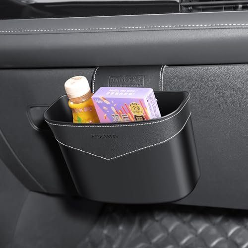 Car Trash Can Mini Trash Bin Garbage Organizer with Plastic Trash Bag Automotive Small Garbage Bin for Home Office Auto Vehicle Car Door Front Back Seat Storage Accessories (Glovebox trash can) - color: Glovebox trash can
