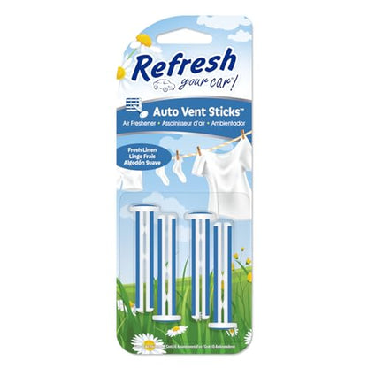 Refresh Your Car! Vent Air Freshener (Fresh Linen CS Scent, 4 Pack) - size: 1 Count (Pack of 4)