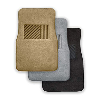FH Group F14403GRAY Gray Carpet Floor Mat with Heel Pad (Deluxe) - color: Gray